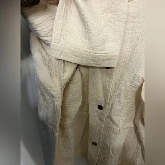 Eileen Fisher Mandarin Collar Channel Snap Jacket
